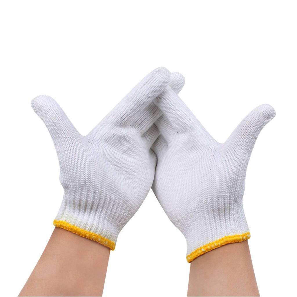 12 Pairs Of Cotton Encryption Cotton Yarn Gloves Wear-Resistant Work Gloves