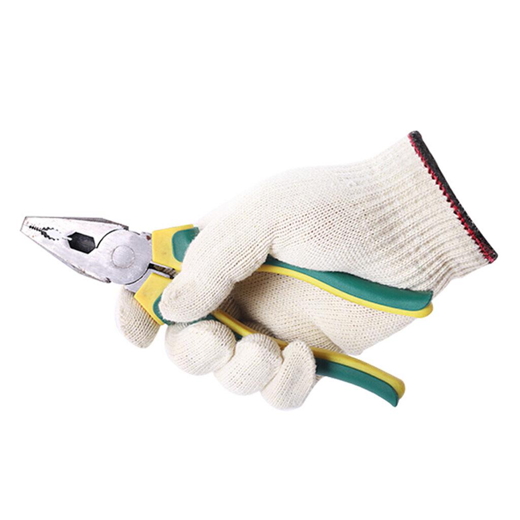 12 Pairs Thicken Wear-resistant Durable String Knit Work Gloves 20.5x12.5cm