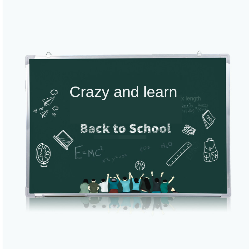 School Home Wall Mounted Hanging Chalkboard Set Chalk Eraser Magnetic Hook