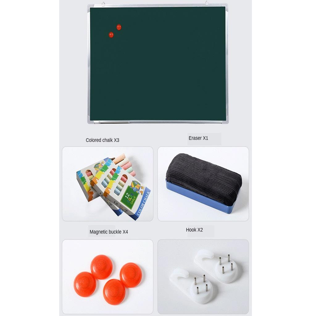 School Home Wall Mounted Hanging Chalkboard Set Chalk Eraser Magnetic Hook