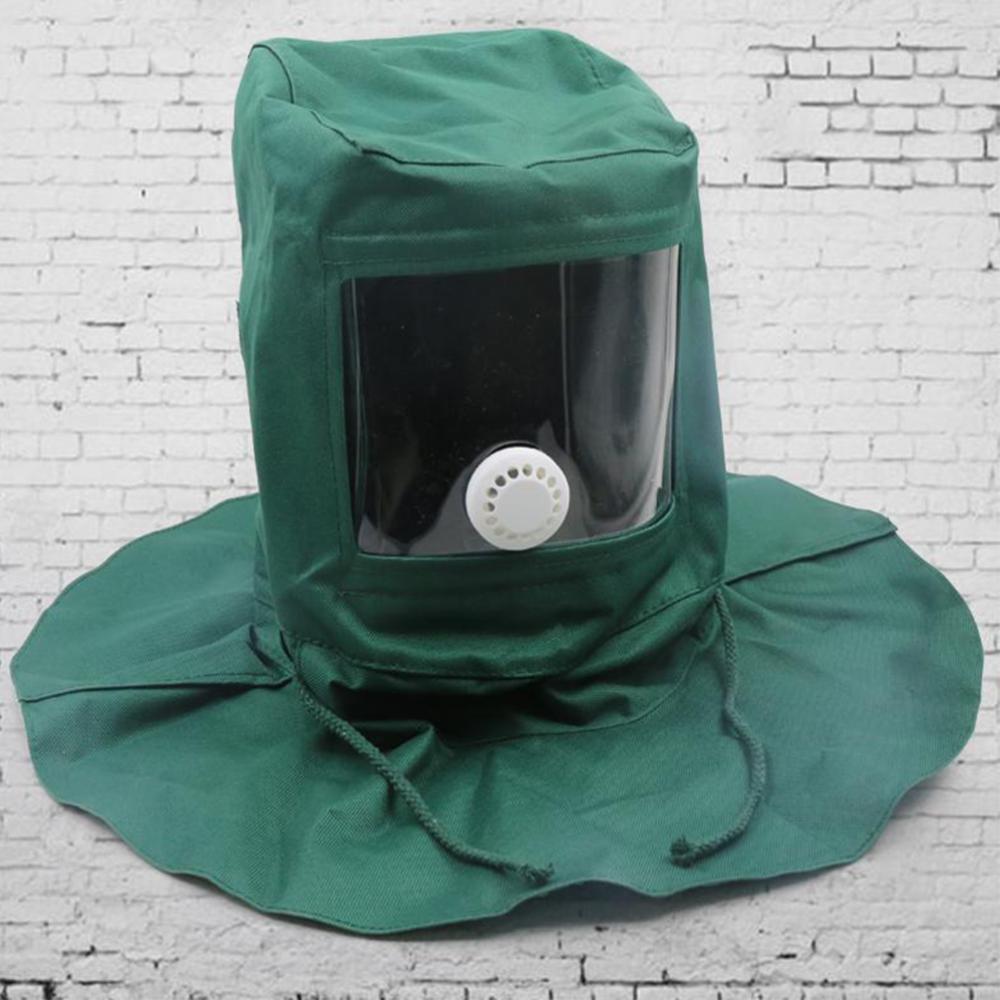 Canvas Industrial Sand Blasting Hood Mask Anti Wind Protective Mask