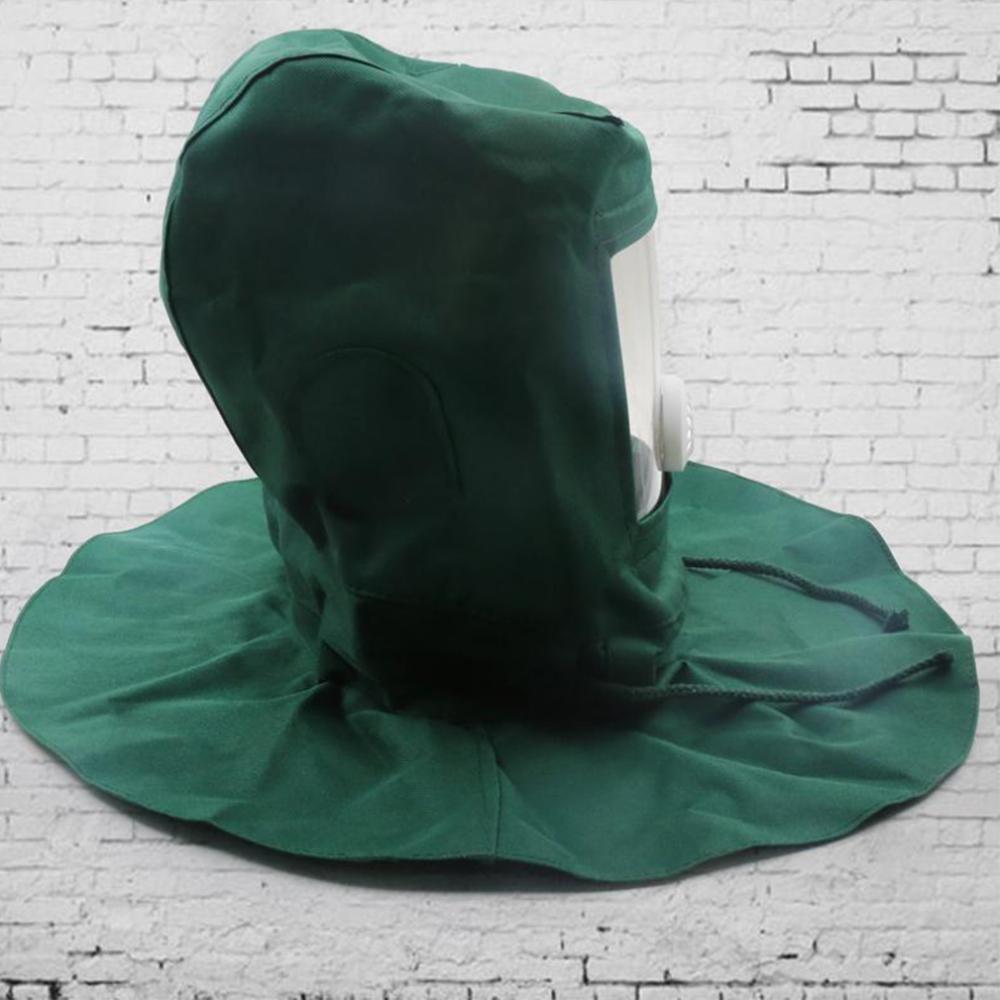 Canvas Industrial Sand Blasting Hood Mask Anti Wind Protective Mask