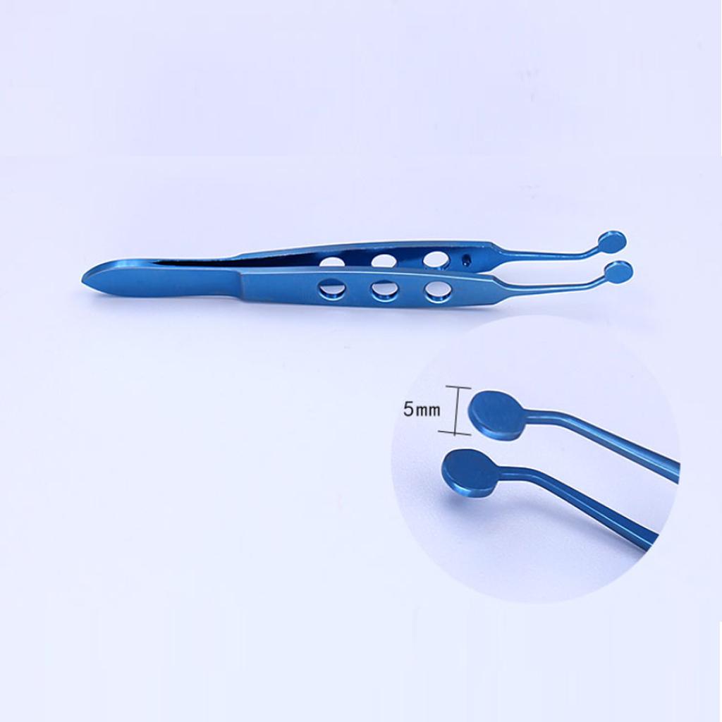 Eyelid Massage Tweezers Meibomian Arita Gland Forceps  Titanium Alloy_Round