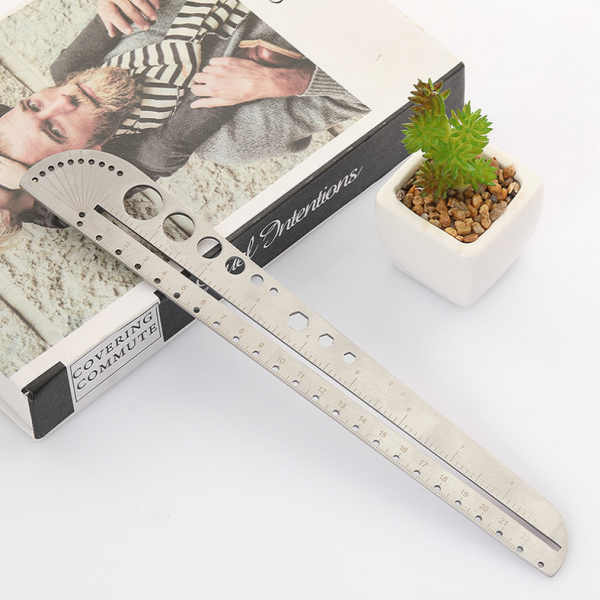 Multifunctional Stainless Angle Protractor Ruler Circle Meter Drawing Tool