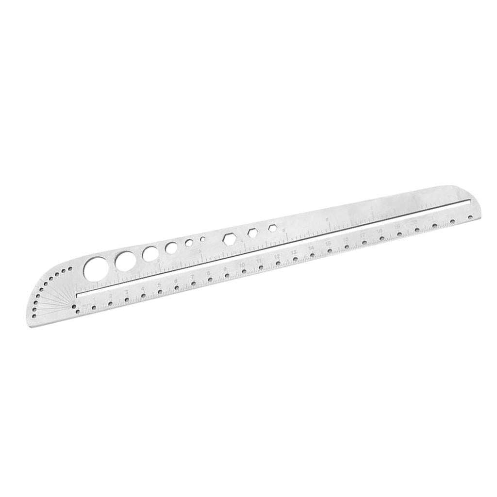 Multifunctional Stainless Angle Protractor Ruler Circle Meter Drawing Tool