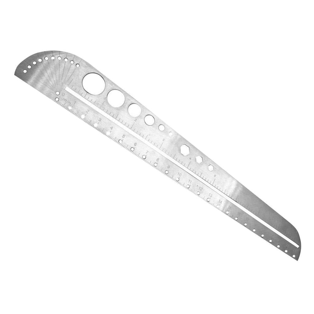Multifunctional Stainless Angle Protractor Ruler Circle Meter Drawing Tool