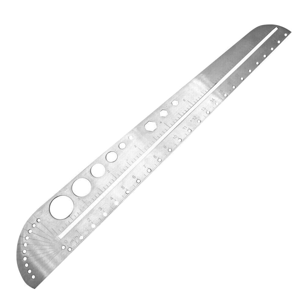Multifunctional Stainless Angle Protractor Ruler Circle Meter Drawing Tool