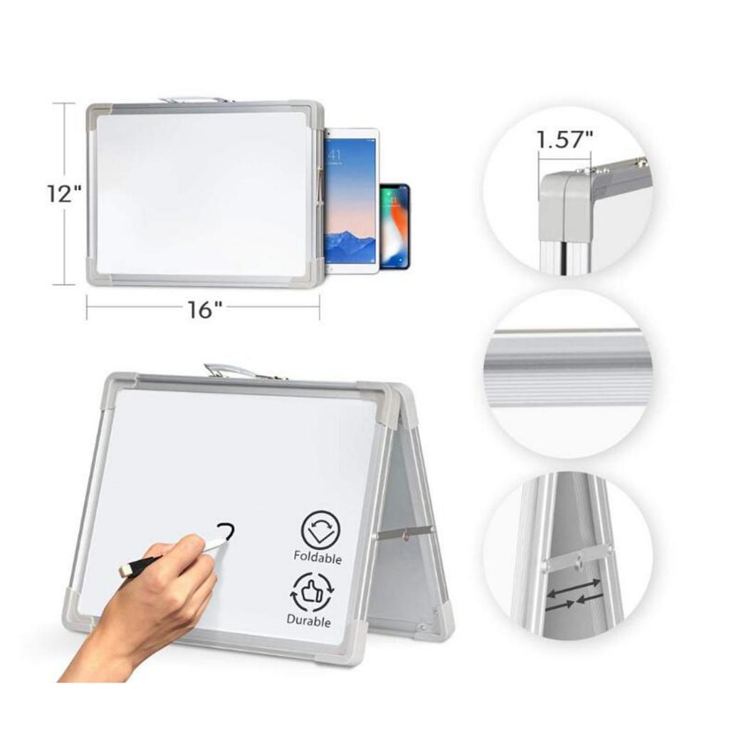 Dry Erase White board Desktop Mini Easel Reversible For Office Home Kids