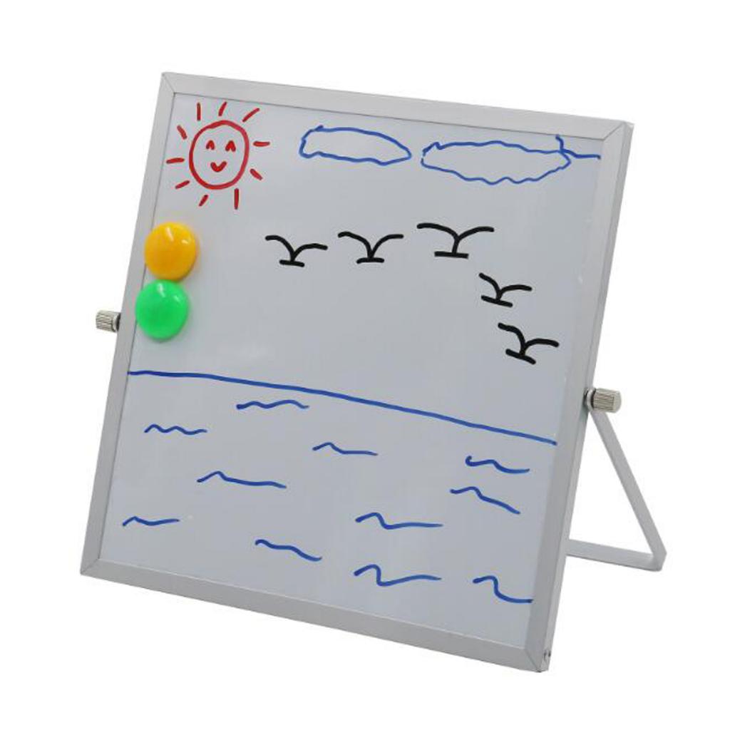 Dry Erase White board Desktop Mini Easel Reversible For Office Home  15x20cm