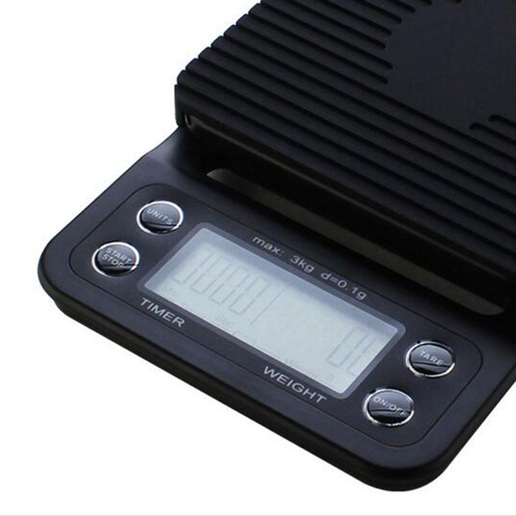 3kg/0.1g Portable Drip Coffee Weighing Scale With Timer  Textured surface