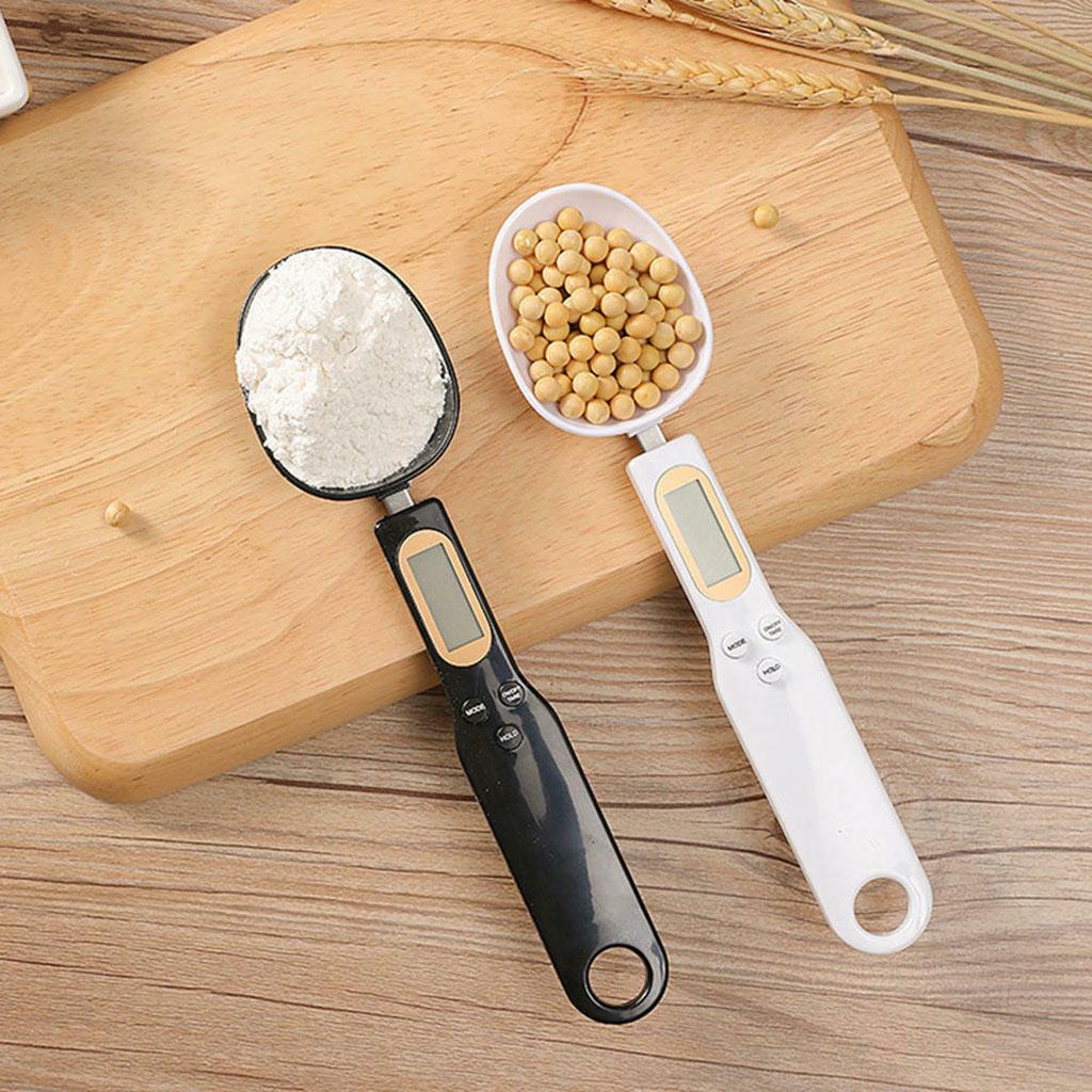 Electronic Digital Scale Spoon LCD Display Portable Kitchen Detachable White