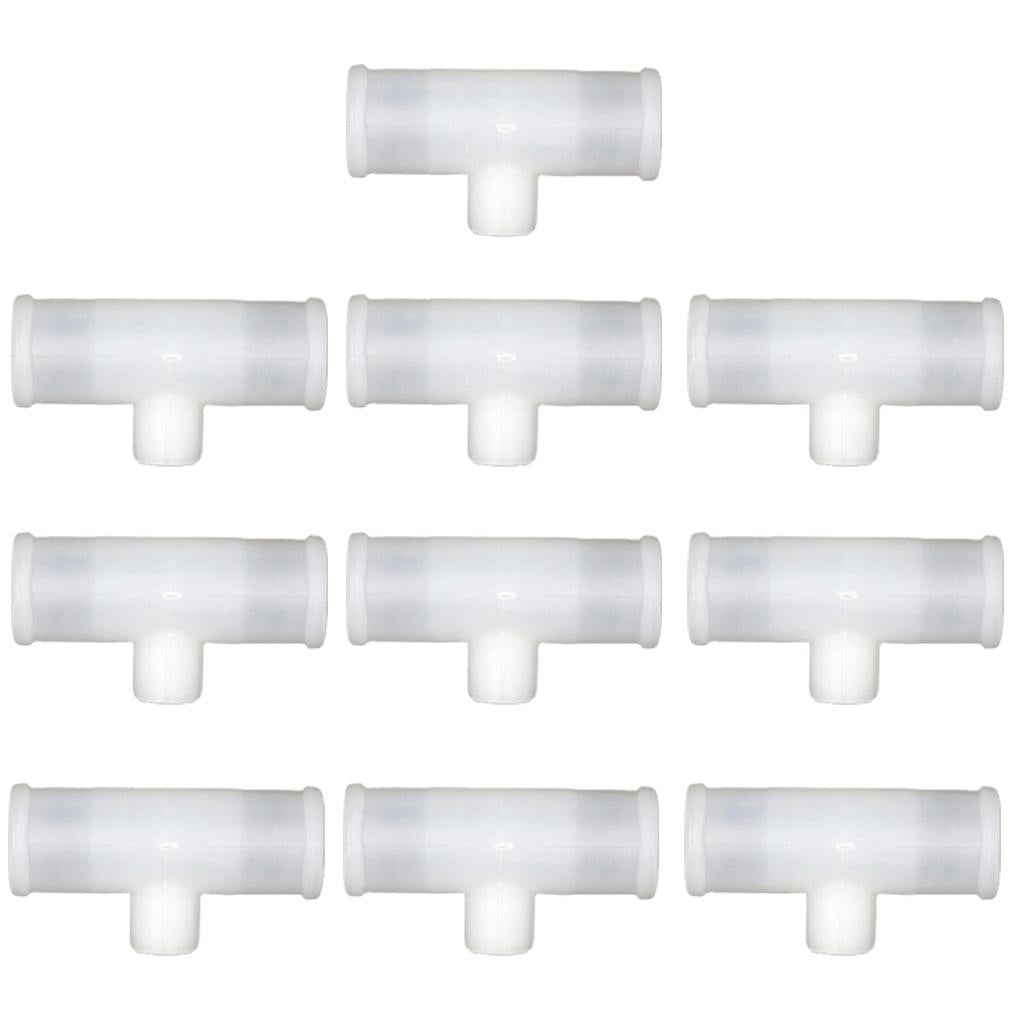 10pcs 1/2inch PVC Tee Fittings for Threaded Poultry Nipples Chicken Waterer