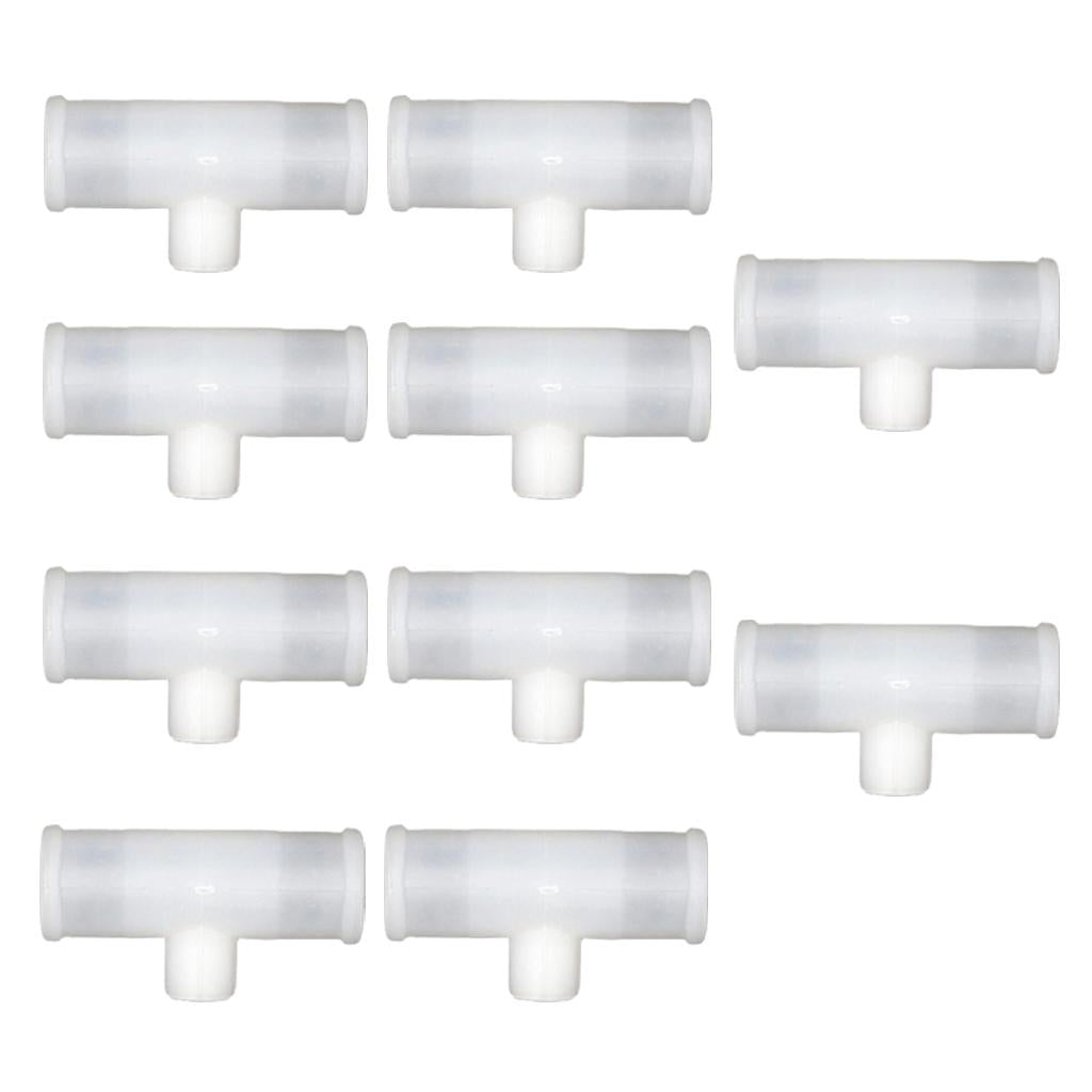 10pcs 1/2inch PVC Tee Fittings for Threaded Poultry Nipples Chicken Waterer