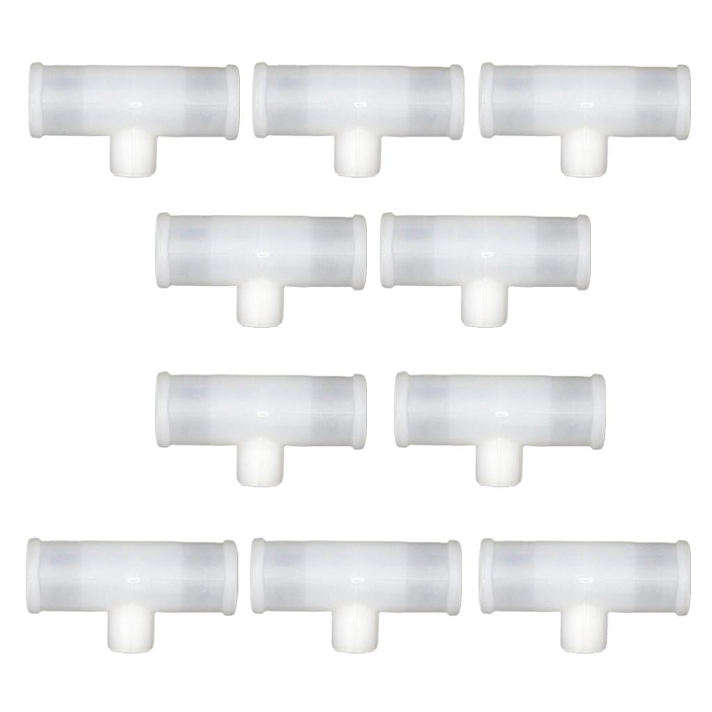 10pcs 1/2inch PVC Tee Fittings for Threaded Poultry Nipples Chicken Waterer