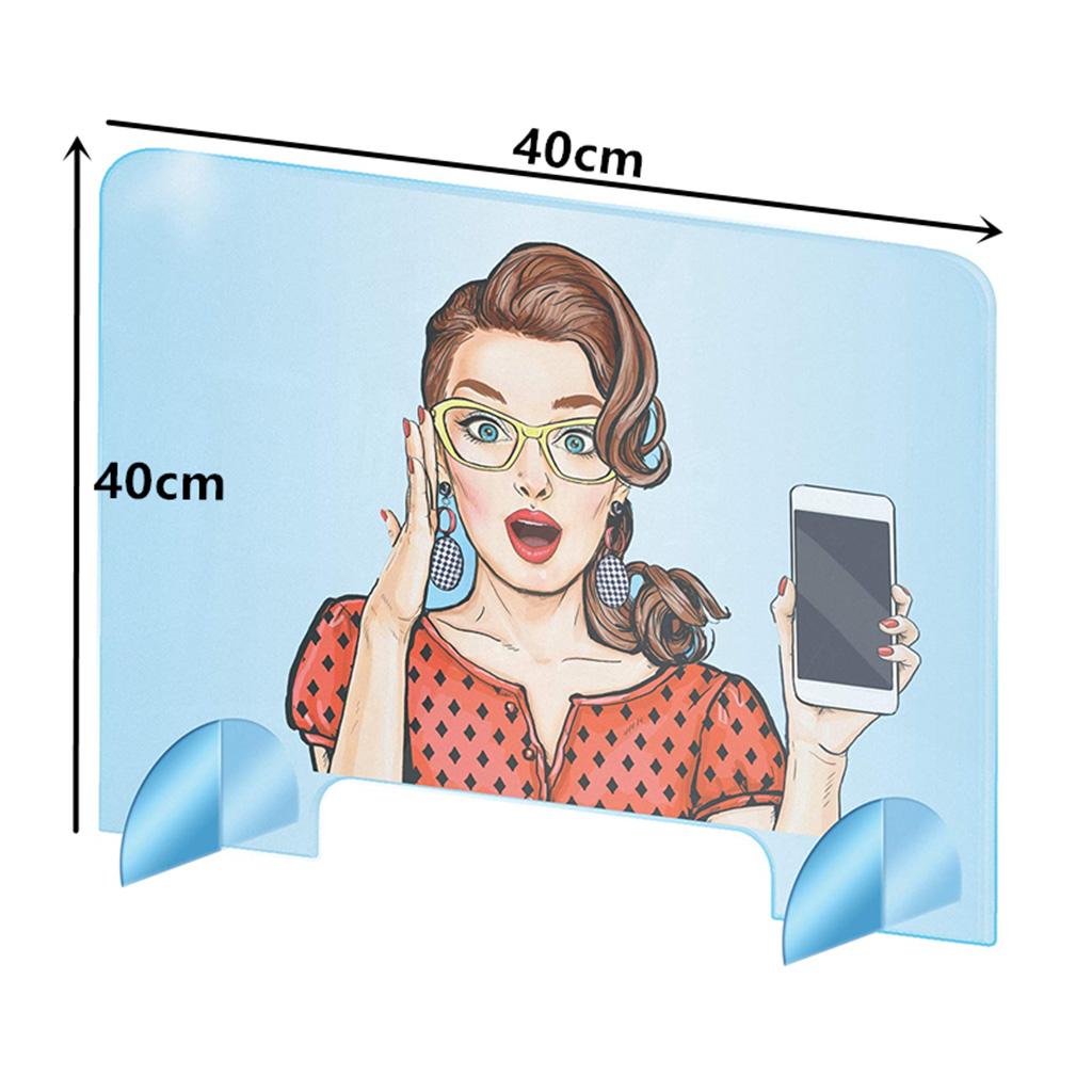 Sneeze Guard Protection Acrylic Safety Counter Barrier Nail Salon Office E