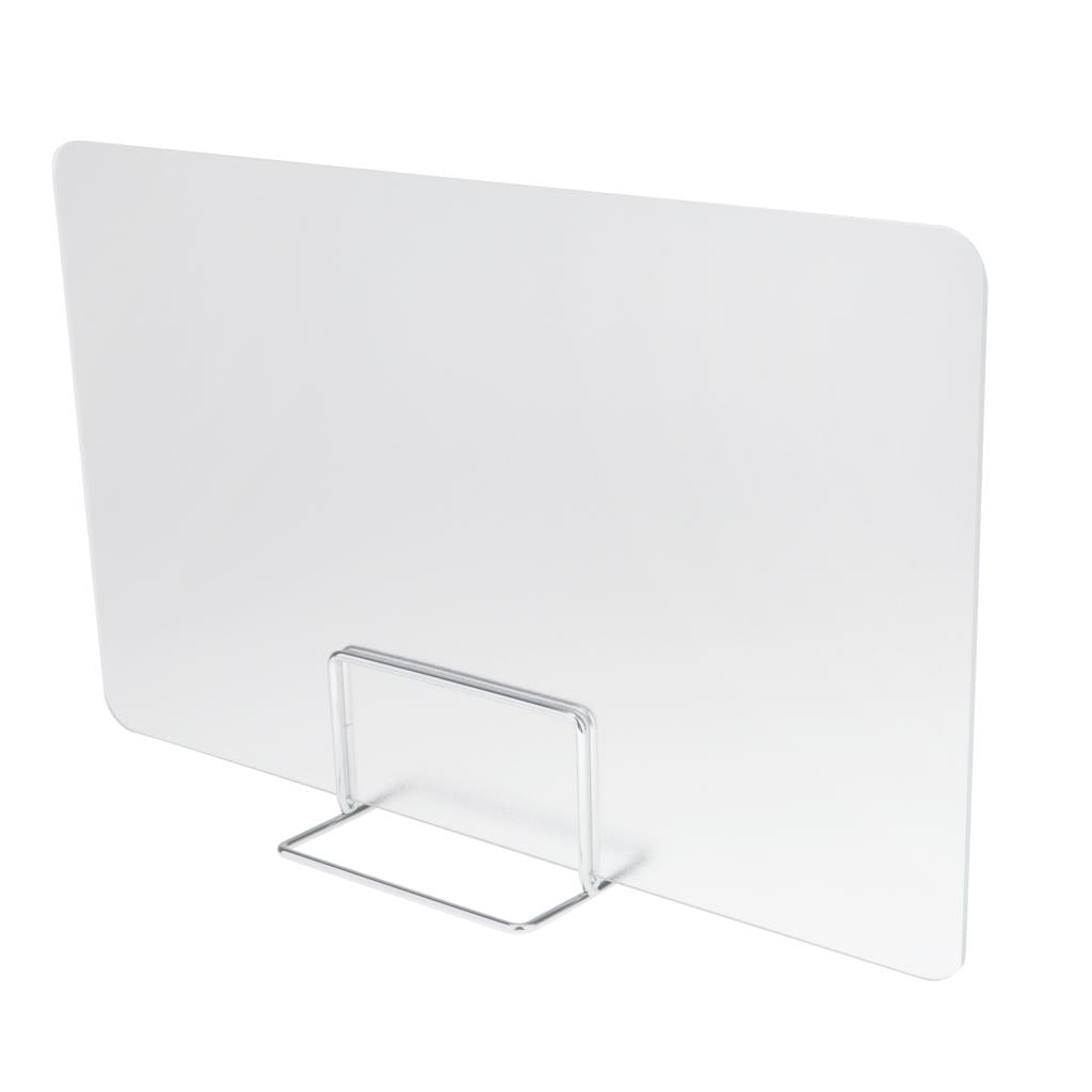 Sneeze Guard Distancing Barrier Desk Shield Portable Lightweight Protect Translucent 30x50cm