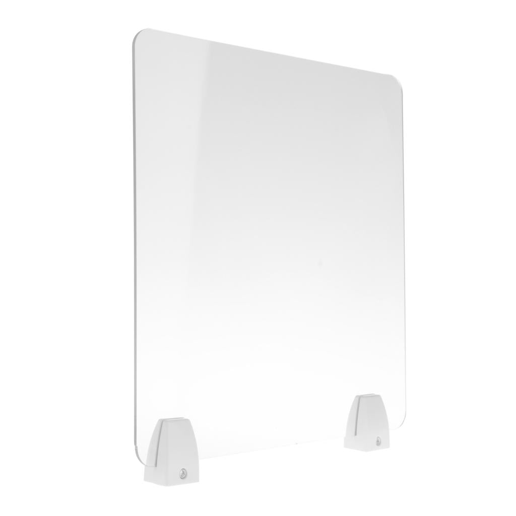 Sneeze Guard Distancing Barrier Desk Shield Lightweight Protector Transparent 40x40cm