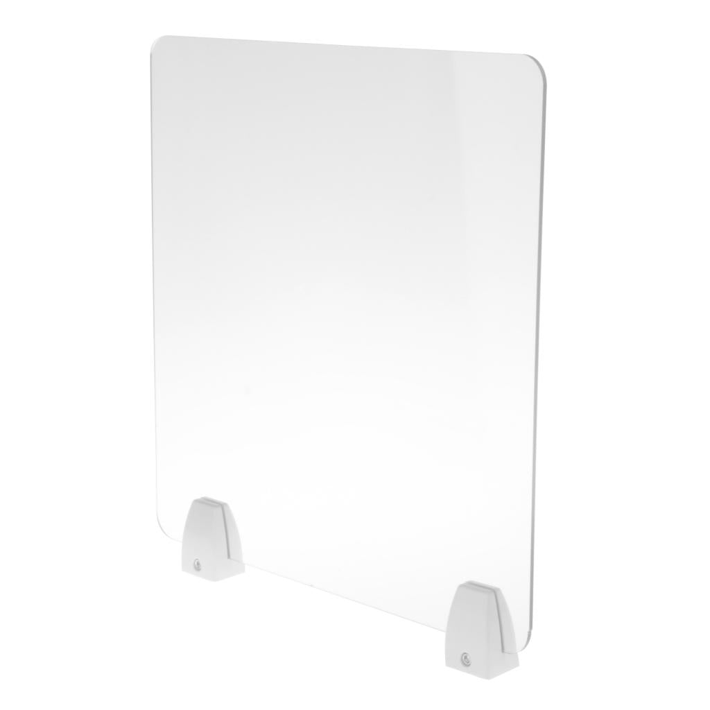 Sneeze Guard Distancing Barrier Desk Shield Lightweight Protector Transparent 40x40cm