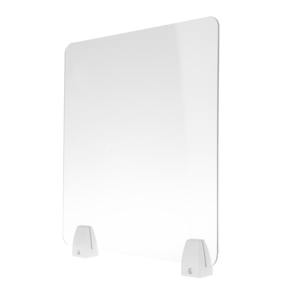 Sneeze Guard Distancing Barrier Desk Shield Lightweight Protector Transparent 40x40cm