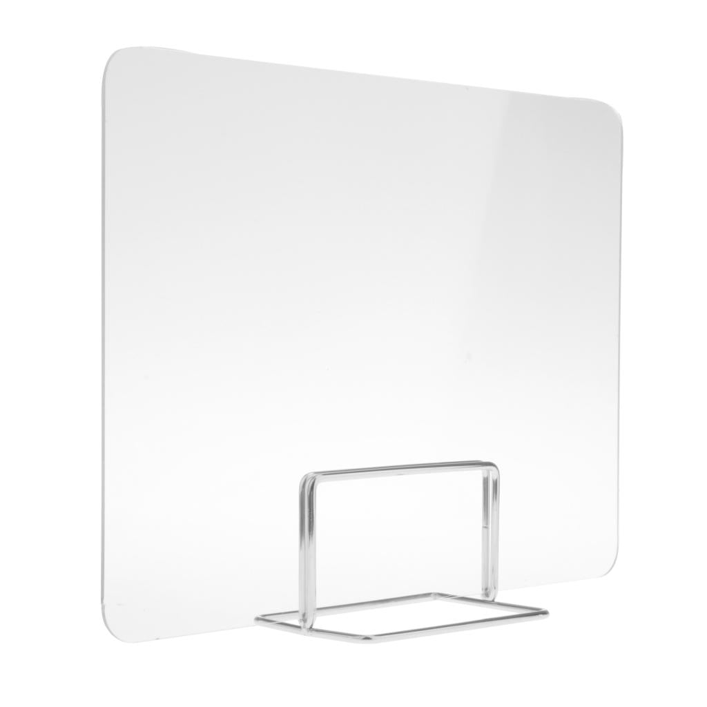 Sneeze Guard Distancing Barrier Desk Shield Portable Lightweight Protect Transparent 30x40cm