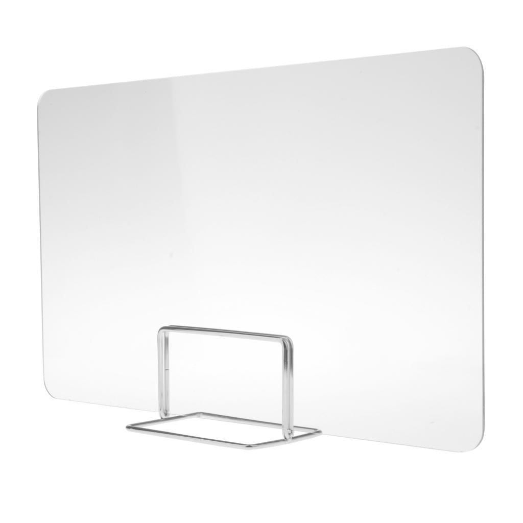 Sneeze Guard Distancing Barrier Desk Shield Portable Lightweight Protect Transparent 30x50cm