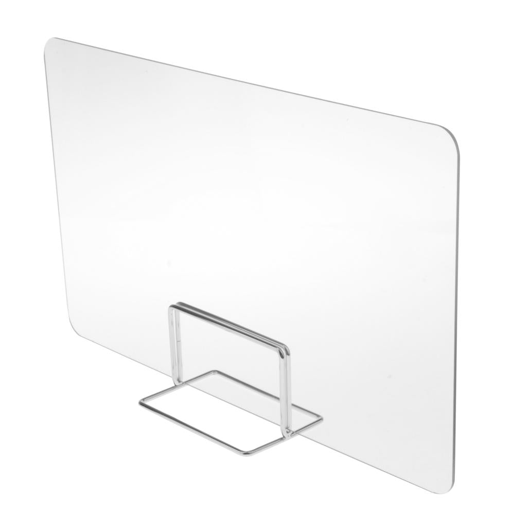 Sneeze Guard Distancing Barrier Desk Shield Portable Lightweight Protect Transparent 30x50cm
