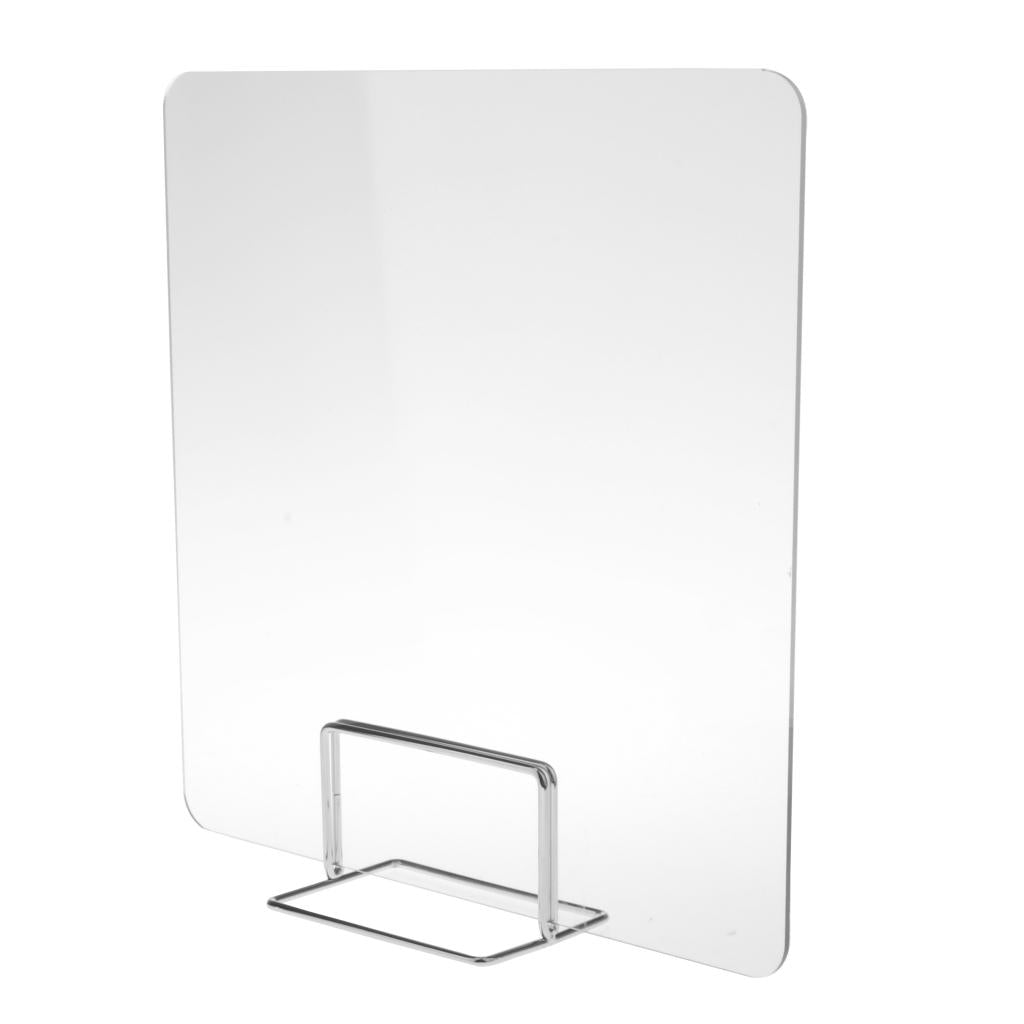 Sneeze Guard Distancing Barrier Desk Shield Portable Lightweight Protect Transparent 40x40cm