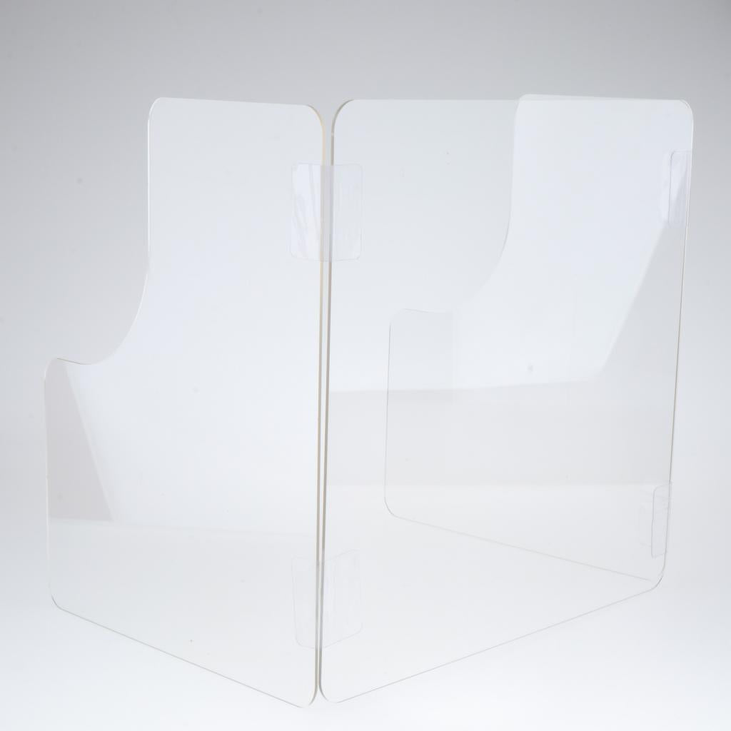 Sneeze Guard Protection Shield Cashier Checkout Counter Desk Stand Transparent 40x30x40cm