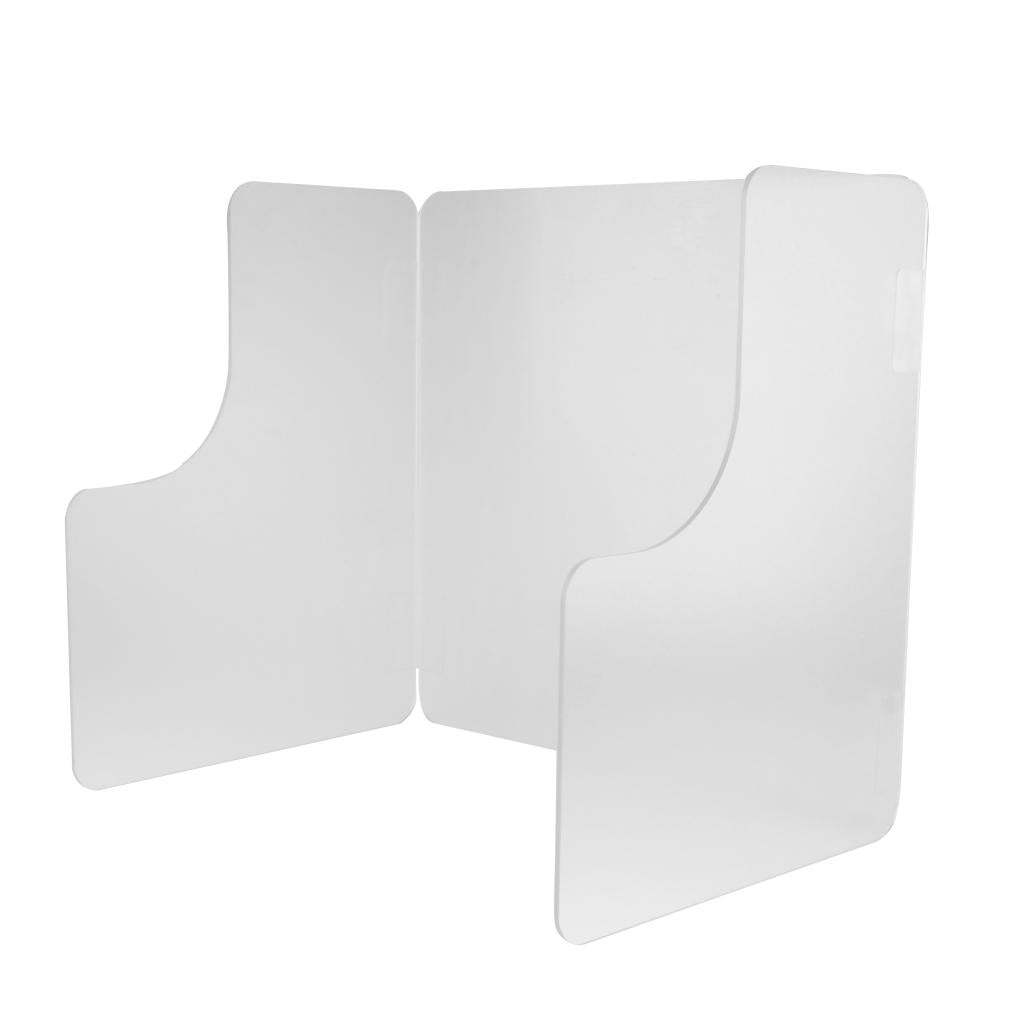 Sneeze Guard Protection Shield Cashier Checkout Counter Desk Stand Translucent 40x35x40cm