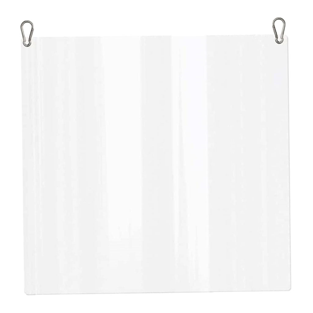 1pc Protection Hanging Sneeze Guard Clear Acrylic fit Restaurant Nail Salon 400x400x3mm
