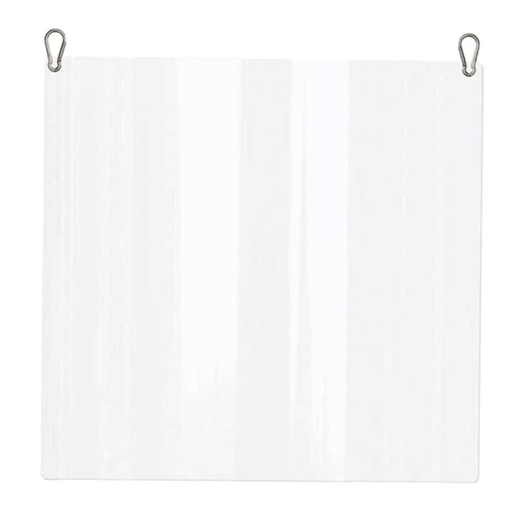 1pc Protection Hanging Sneeze Guard Clear Acrylic fit Restaurant Nail Salon 400x400x4mm