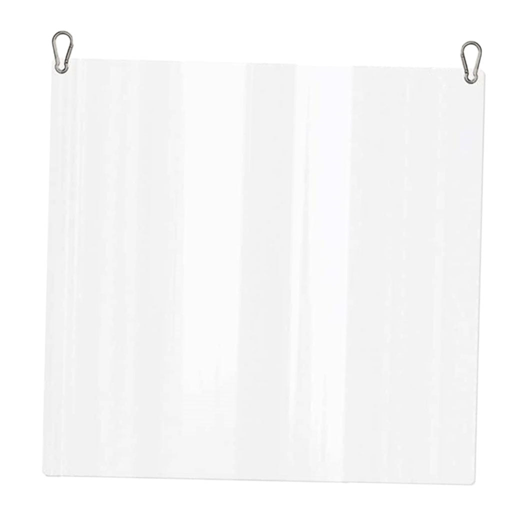 1pc Protection Hanging Sneeze Guard Clear Acrylic fit Restaurant Nail Salon 400x400x5mm