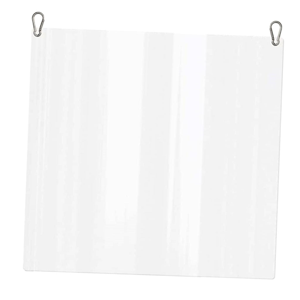 1pc Protection Hanging Sneeze Guard Clear Acrylic fit Restaurant Nail Salon 400x400x5mm