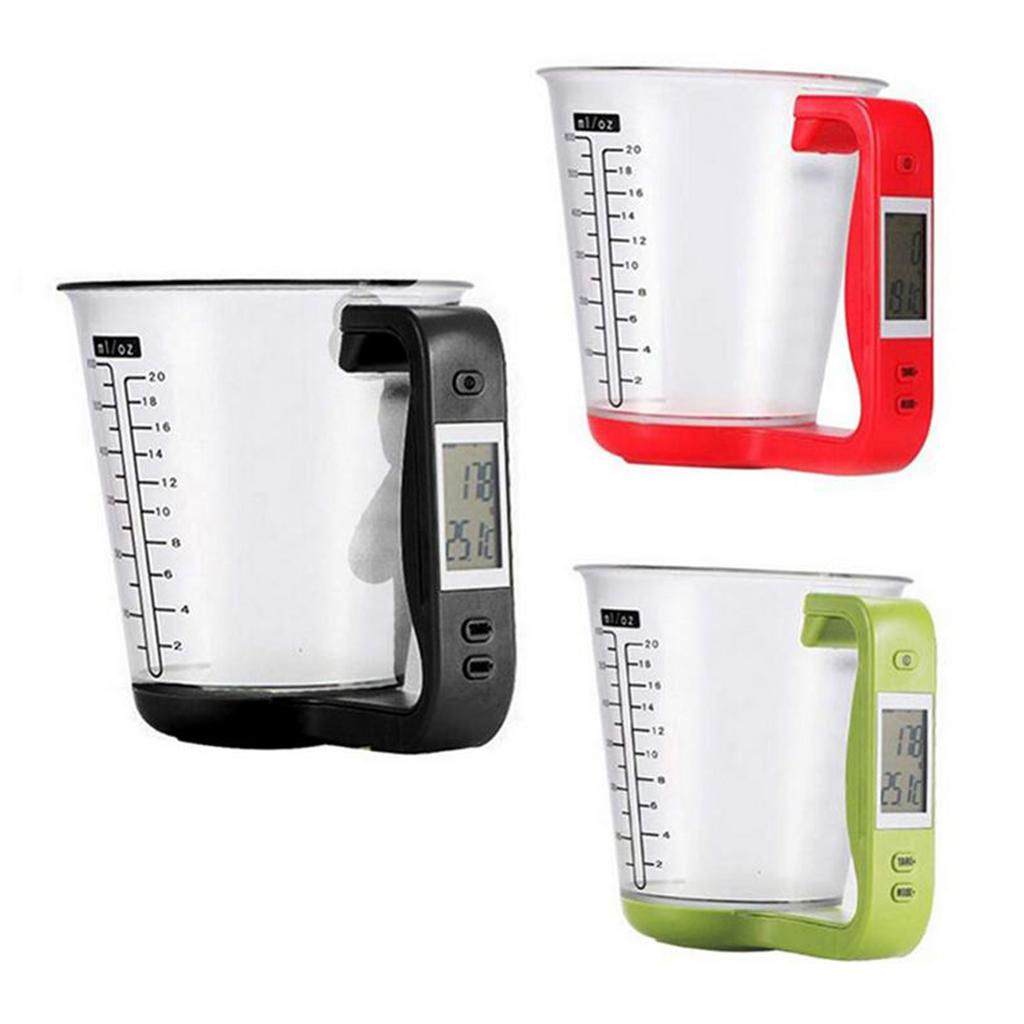 Kitchen Scale Measure Cup Digital Baker Libra Tool Digtal Lcd Display Red