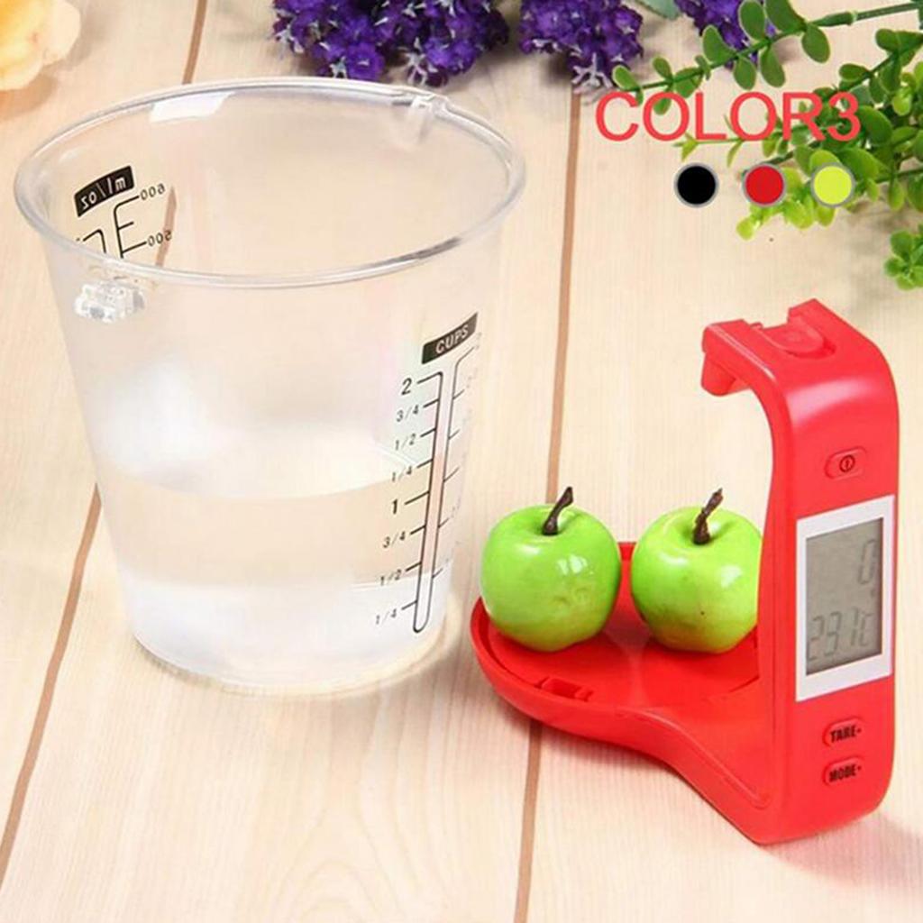 Kitchen Scale Measure Cup Digital Baker Libra Tool Digtal Lcd Display Red