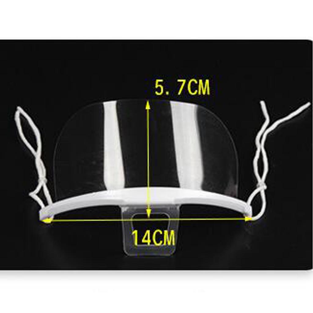 5x Safety Face Shield Anti-Saliva Kitchen Chef Hotel Visors Clear 5.7x14cm