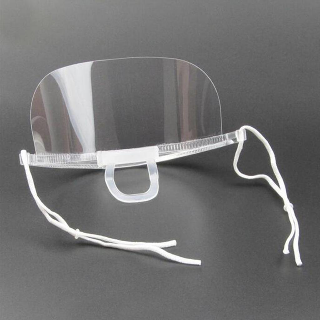 5x Safety Face Shield Anti-Saliva Kitchen Chef Hotel Visors Clear 5.7x14cm