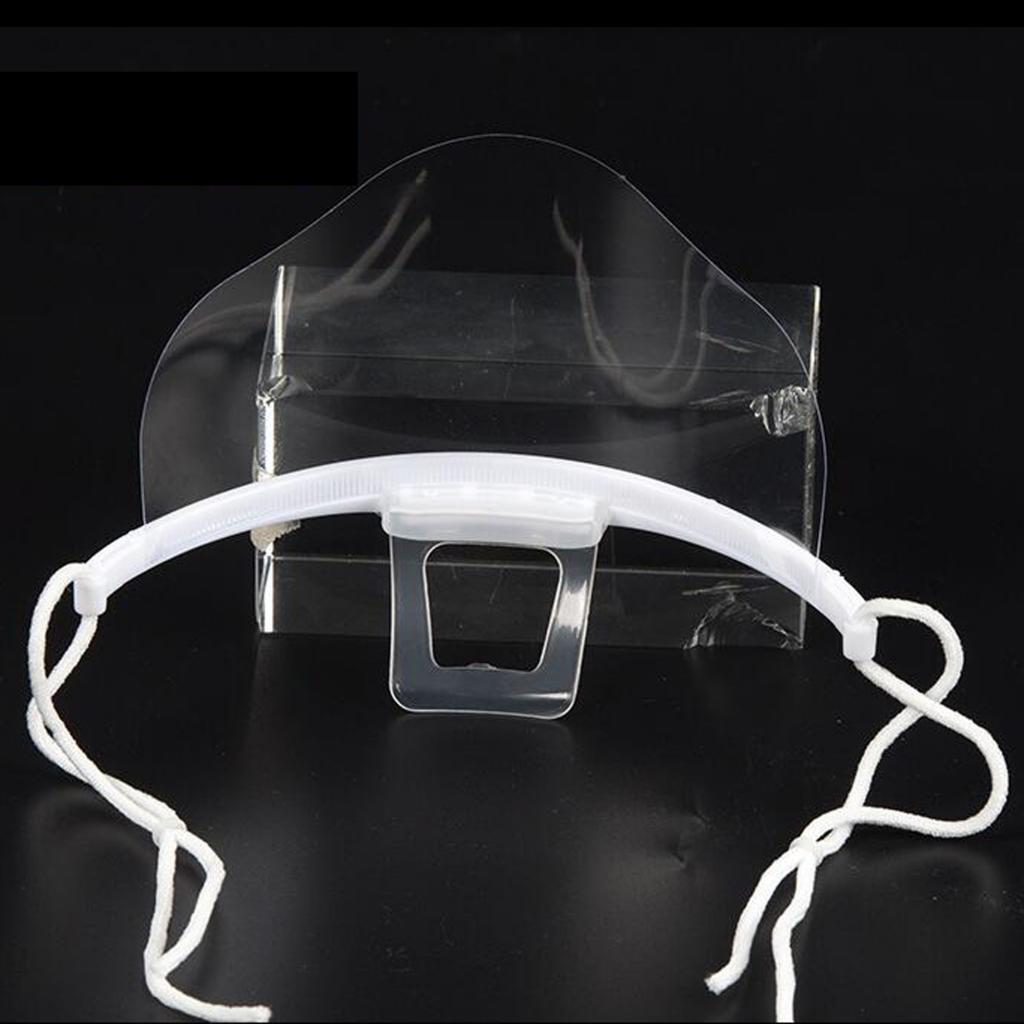 5x Safety Face Shield Anti-Saliva Kitchen Chef Hotel Visors Clear 6.7x14cm