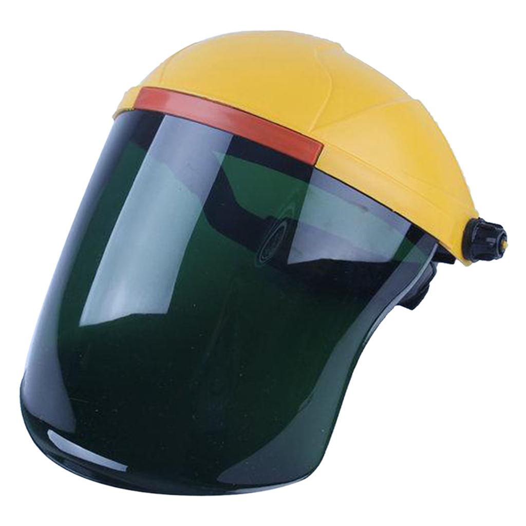 Headdress Safety Welding Face Shield Anti-Dust Splash-Proof yellow+green