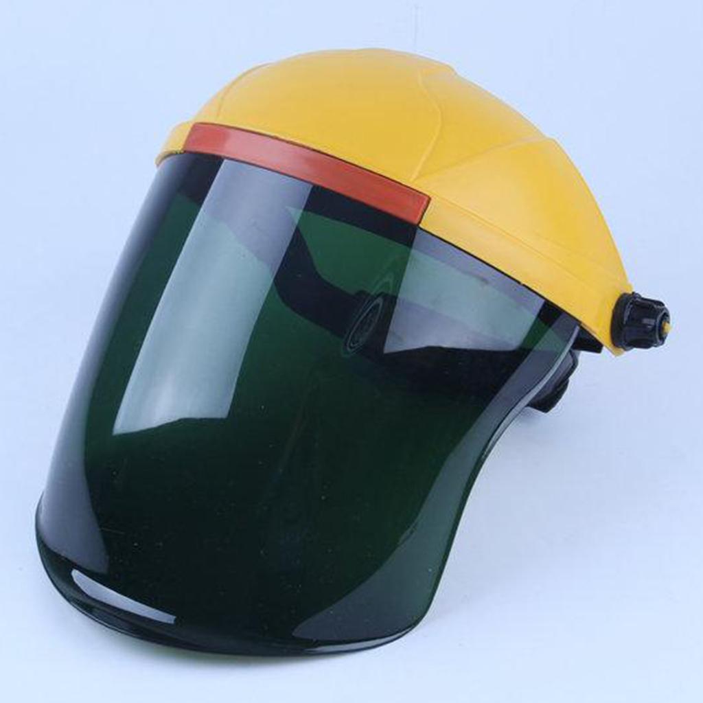 Headdress Safety Welding Face Shield Anti-Dust Splash-Proof yellow+green