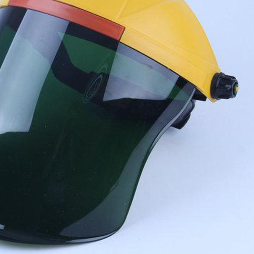 Headdress Safety Welding Face Shield Anti-Dust Splash-Proof yellow+green