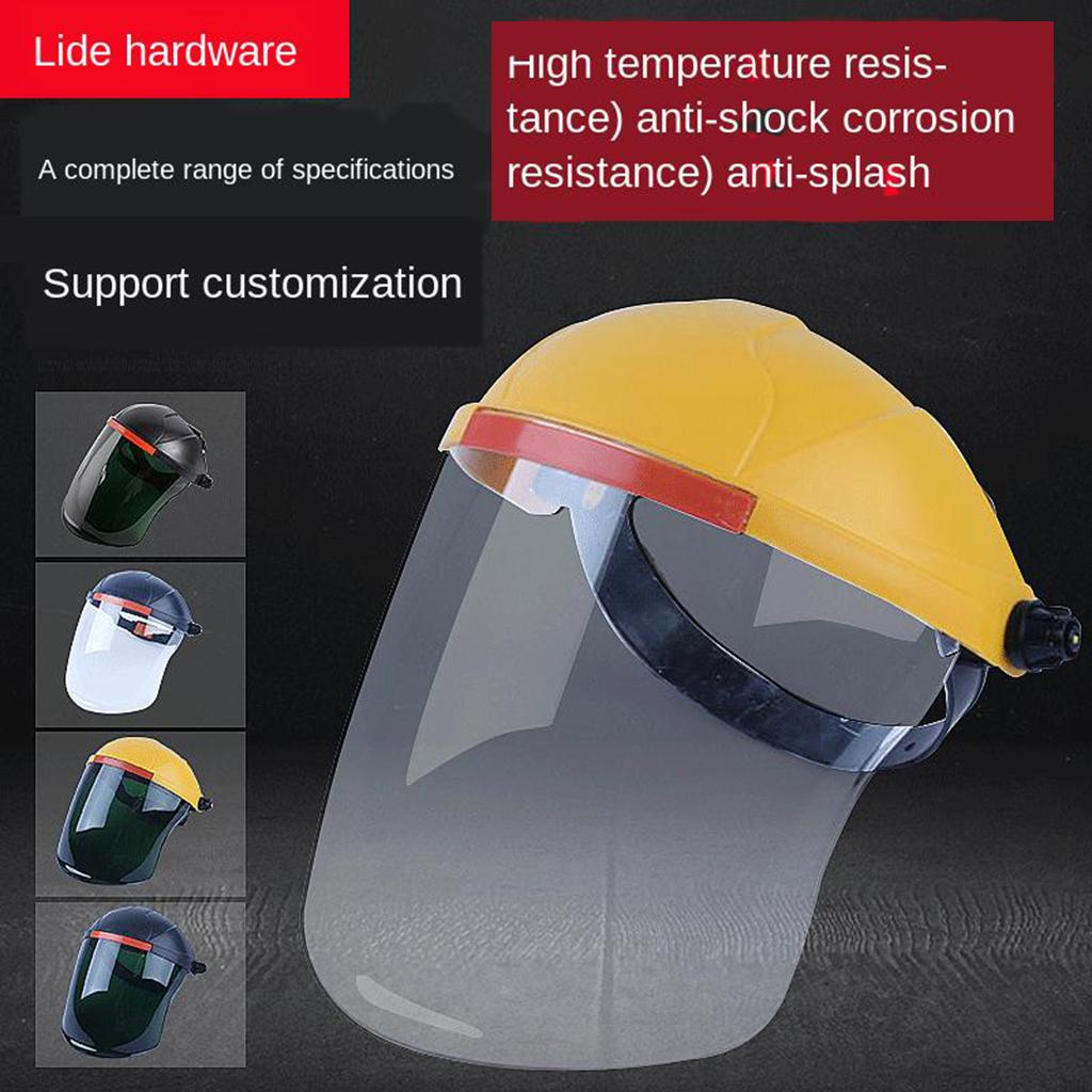 Headdress Safety Welding Face Shield Anti-Dust Splash-Proof yellow+green