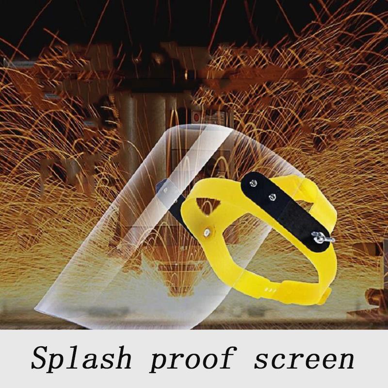 Pro Reusable Face Guard Cover Anti-Fog Anti-smoke Raisable Wide Visor White