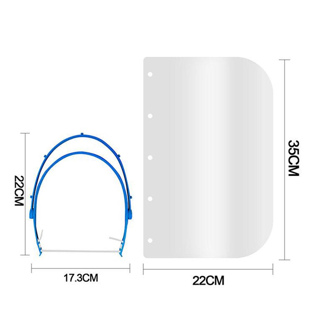Full Face Protect Shield Clear Protective Film Elastic Band White Elastic
