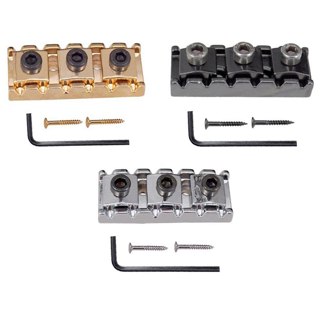 Guitar Locking Nut 42mm String Lock for 6 String Electric Guitar Black