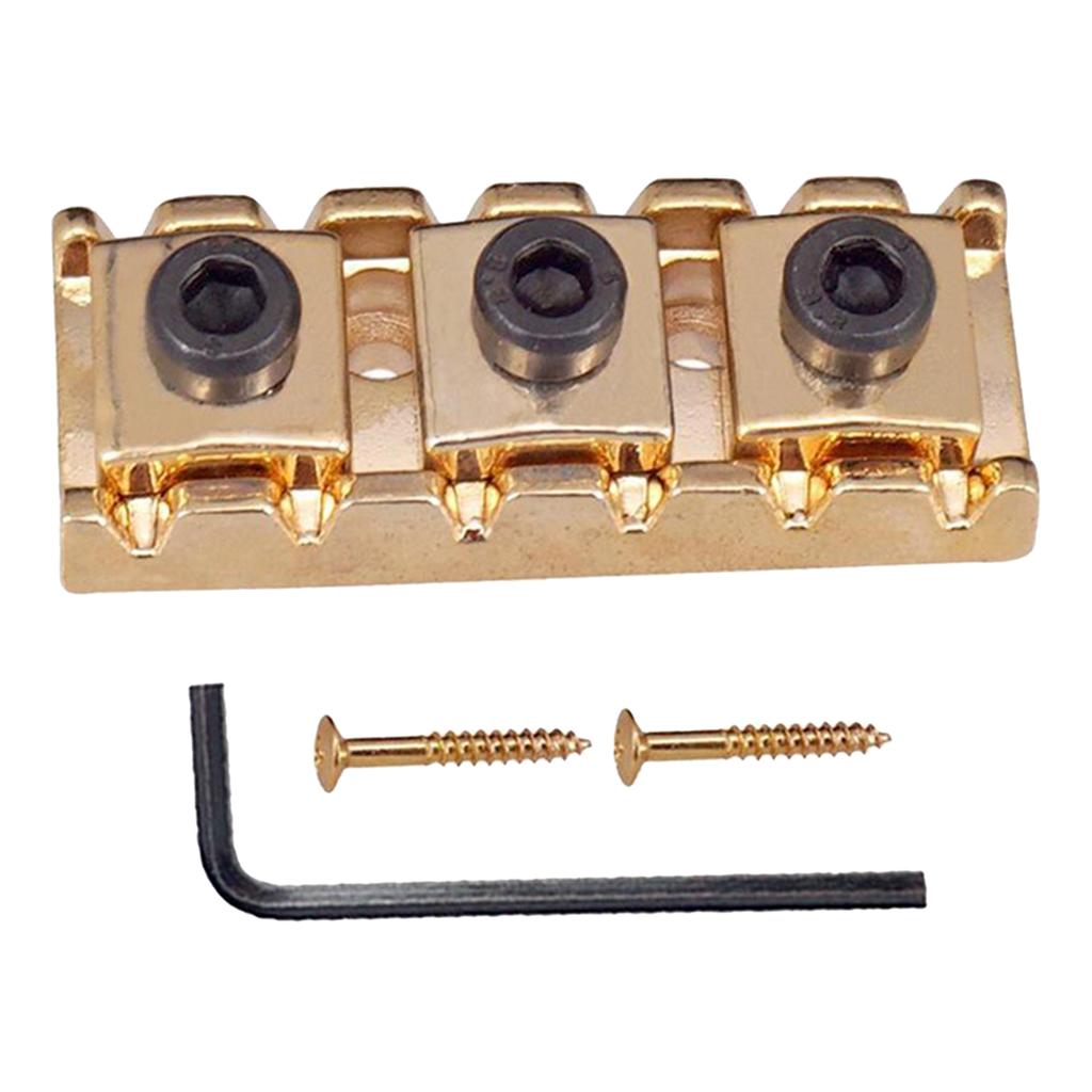 Guitar Locking Nut 42mm String Lock for 6 String Electric Guitar Golden