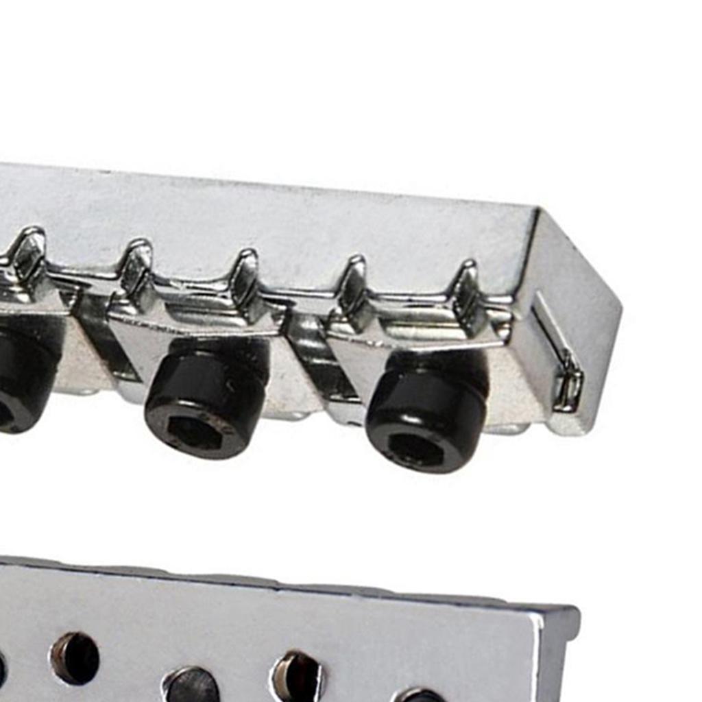 Guitar Locking Nut 42mm String Lock for 6 String Electric Guitar Chrome