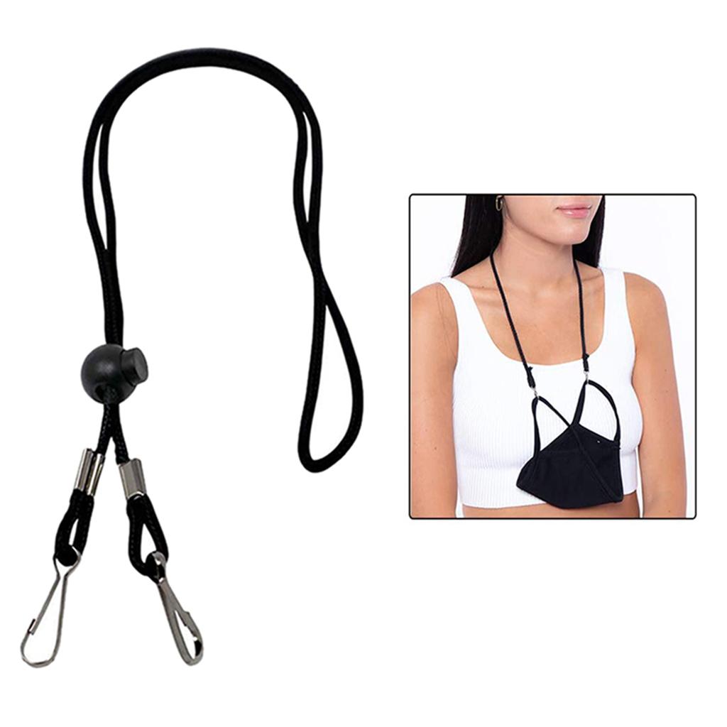 1/3Pcs Adjustable Neck Lanyard Chain Strap Holder Black 1Pcs