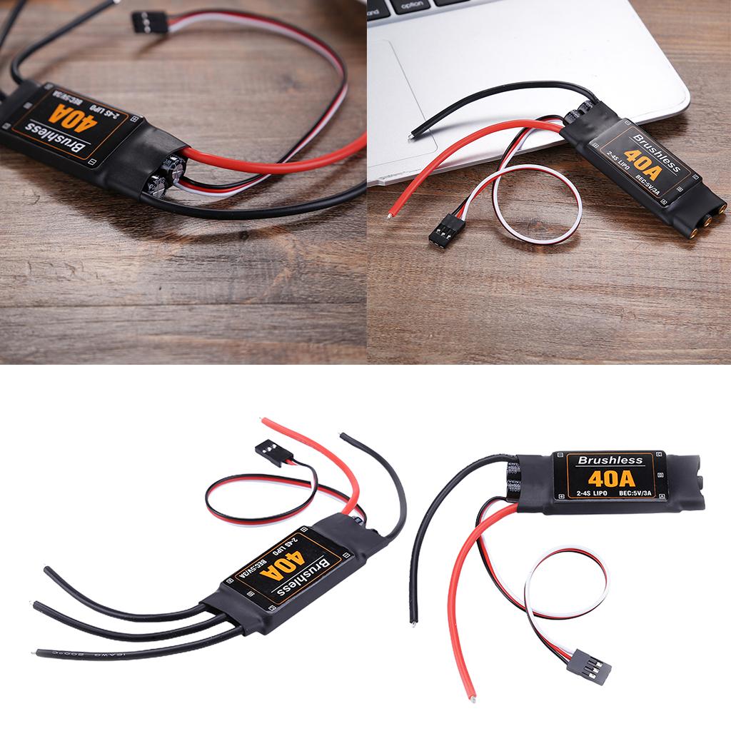 40A Brushless ESC Speed Controller For Aircraft New Long