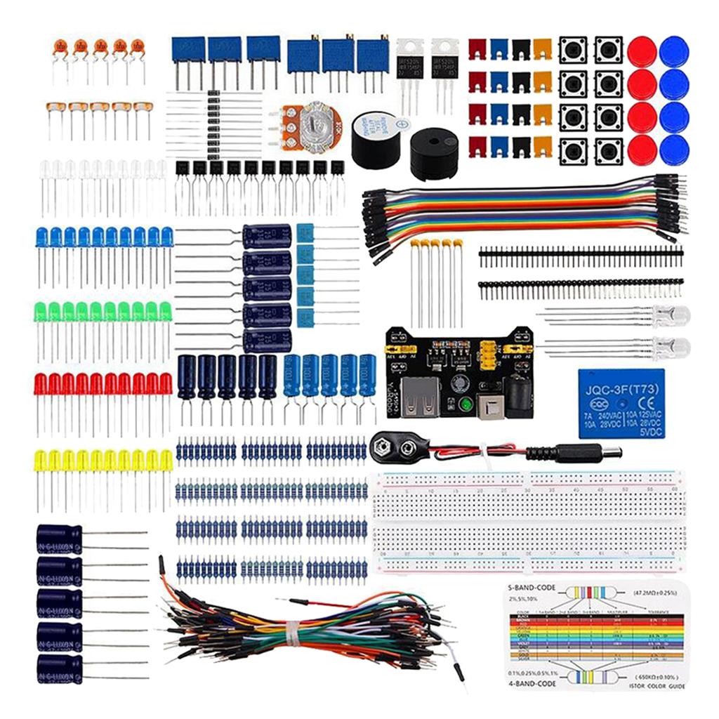 Electronics Component &Power Supply Module,Jumper Wire,830 Breadboard
